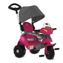 Triciclo Velobaby Reclinável com Capota Passeio e Pedal Rosa Bandeirante